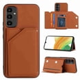 thumbnail image 1 of Dteck Wallet Case for Samsung Galaxy A34 5G,Slim Lightweight PU Leather Flip Folio Purse Stand Phone Cover with Card Holder Slots Magnetic Closure Soft Silicone Bumper Case,Brown, 1 of 6