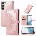 thumbnail image 1 of Dteck Wallet Case for Samsung Galaxy A35, Shockproof Mandala Embossing PU Leather Flip Case with Magnetic Clasp and Cash Card Slots Holder Holster for Samsung Galaxy A35,Rosegold, 1 of 9