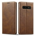 thumbnail image 1 of Dteck Wallet Case for Samsung Galaxy S10 Plus 6.4 Inch, Luxury PU Leather Soft Silicone Shockproof RFID Blocking Flip Case with Card Slots Holder Kickstand Magnetic Clasp Folio Phone Cover,Brown, 1 of 17