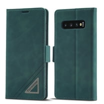 Dteck Wallet Case for Samsung Galaxy S10,Ultra Slim PU Leather and Soft TPU with Shockproof Magnetic Card Slots Flip Case for Samsung Galaxy S10 6.1 inch,Green