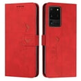 thumbnail image 1 of Dteck Wallet Case for Samsung Galaxy S20 Ultra 6.9 Inch, PU Leather with Embossed Pattern  Card Slots & Cash Pockge Kick Stand Scratchproof Splash-proof CaseFor Samsung Galaxy S20 Ultra, Red, 1 of 10