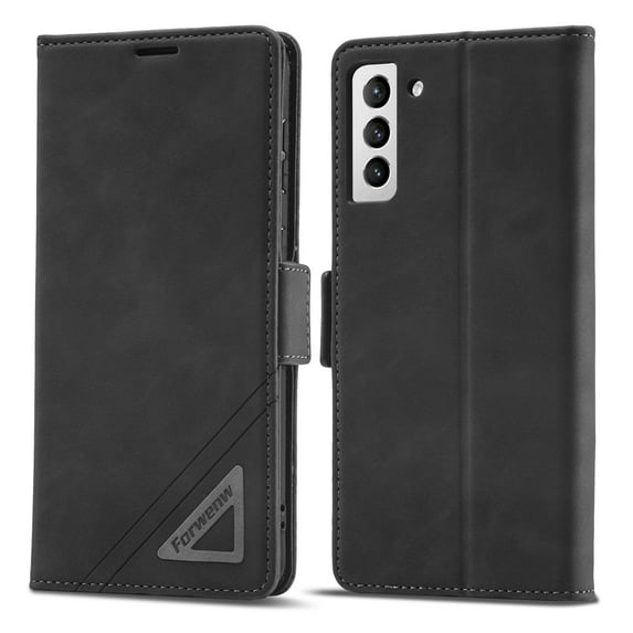 Dteck Wallet Case for Samsung Galaxy S21+,Ultra Slim PU Leather and Soft TPU with Shockproof Magnetic Card Slots Flip Case for Samsung Galaxy S21+ 6.7 inch,Black