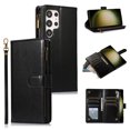 thumbnail image 1 of Dteck Wallet Case for Samsung Galaxy S23 Ultra, 9 Card Holder Slots Zipper Pocket Handbag Case Magnetic Closure Kickstand with Wrist Strap TPU Shockproof Flip Case for Samsung S23 Ultra 6.8 Inch,Black, 1 of 6