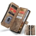 thumbnail image 1 of Dteck Wallet Case for Samsung Galaxy S23 Ultra ,Magnetic Retro Leather Case Flip Folio Zipper Purse with Card Holder Slot Kickstand Shockproof Phone Cover for Samsung Galaxy S23 Ultra 5G,Brown, 1 of 10