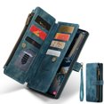 thumbnail image 1 of Dteck Wallet Case for Samsung Galaxy S24 Plus,Magnetic Retro Leather Case Flip Folio Zipper Purse with Card Holder Slot Kickstand Shockproof Phone Cover for Samsung Galaxy S24 Plus 5G,Blue, 1 of 10