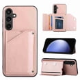 thumbnail image 1 of Dteck Wallet Case for Samsung Galaxy S24,Slim Lightweight PU Leather Flip Folio Purse Stand Phone Cover with Card Holder Slots Magnetic Closure Soft Silicone Bumper Case,Rosegold, 1 of 6