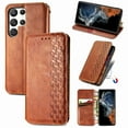 thumbnail image 1 of Dteck Wallet Case For Samsung Galaxy S25 Edge, Shockproof Premium PU Leather Flip Folio Case RFID Blocking Card Slots Magnetic Closure and Stand Business Case, Brown, 1 of 4