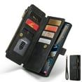 thumbnail image 1 of Dteck Wallet Case for Samsung Galaxy S25 Ultra,Magnetic Retro Leather Case Flip Folio Zipper Purse with Card Holder Slot Kickstand Shockproof Phone Cover for Samsung Galaxy S25 Ultra 5G,Black, 1 of 10