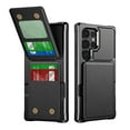 thumbnail image 1 of Dteck Wallet Case for Samsung Galaxy S25 Ultra ,PU Leather Phone Case with Magnetic Button Closure Credit Card Holder Slots, Stand Function, Lightweight Protective Slim Solid Fold Cover,Black, 1 of 8