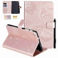 thumbnail image 1 of Dteck Wallet Case For Samsung Galaxy Tab A 8.0 Inch 2019 (SM-P200/P205), Premium Leather Embossed Butterfly Pattern Folding Flip Stand Cover, rosegold, 1 of 4