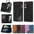 thumbnail image 1 of Dteck Wallet Case for Samsung Galaxy Z Fold 4,Magnetic Leather 9 Card Slots Zipper Purse Flip Case Shockproof PC Kickstand Lanyard Strap Wristlet Phone Cover,Black, 1 of 5