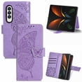 thumbnail image 1 of Dteck Wallet Case for Samsung Galaxy Z Fold4,Shockproof Butterfly Pattern PU Leather Flip Case with Magnetic Clasp and Cash Card Holder Kickstand Cover for Samsung Galaxy Z Fold4 5G,Lightpurple, 1 of 6