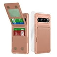 thumbnail image 1 of Dteck Wallet Case with Tempered Glass Screen Protector for Google Pixel 9 / 9 Pro,Magnetic Leather Card Slots Case Shockproof Flip Rubber Stand Cover,Rosegold, 1 of 6