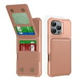 thumbnail image 1 of Dteck Wallet Case with Tempered Glass Screen Protector for iPhone 16 Pro Max,Magnetic Leather Card Slots Case Shockproof Flip Rubber Stand Cover,Rosegold, 1 of 7