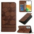 thumbnail image 1 of Dteck Wallet Case for Samsung Galaxy A33 5G, Patterned Embossed Premium TPU Leather Shockproof with Card Sleeve Magnetic Folio Flip Phone Cover,Brown, 1 of 5