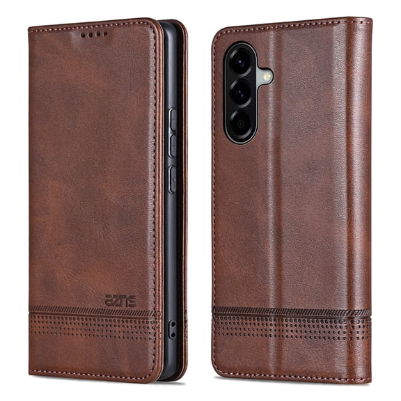 Dteck Wallet Case for Samsung Galaxy A37 5G,PU Leather Wallet Folio Case with Card Slots Shockproof Kickstand Cover for Samsung Galaxy A37 5G,Brown