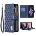 thumbnail image 1 of Dteck Wallet Case for Samsung Galaxy Z Fold 7 with Card Holder 9-Credit Card Slots, PU Leather Magnetic Flip Zipper Strap Phone Case for Women,Blue, 1 of 5
