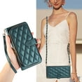 thumbnail image 1 of Dteck Wallet Case for iPhone 11, Zipper Case with Card Holder Slot, Soft PU Leather Zipper Purse with Wristlet Strap Crossbody Chain Lanyard,Green, 1 of 1