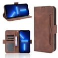 thumbnail image 1 of Dteck Wallet Case for iPhone 14 6.1 inch, Shockproof Folio Flip Magnetic Detachable Card Slots Slim Rugged Case 2022, Brown, 1 of 8