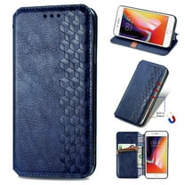 Dteck Wallet Case for iPhone SE 2020 & iPhone 7 & iPhone 8, Premium PU Leather Flip Folio Wallet Case with Card Slot Magnetic Closure Case, Blue