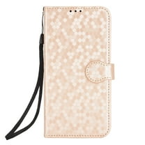 Dteck Wallet Case for iPhone 12 Mini (2020), PU Leather Flip Magnetic Closure Case With Card Slots TPU Shell Shockproof Case with Hand Strap  for Apple iPhone 12 Mini 5.4 inch, Rosegold