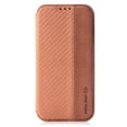 thumbnail image 1 of Dteck Wallet Case for iPhone 13 6.1 Inch, Fiber Pattern Leather Case with Suction Cup, Lightweight and Portable Card Slot Pockets for Full Protection for iPhone 13, Brown, 1 of 6