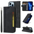 thumbnail image 1 of Dteck Wallet Case for iPhone 13 Pro Max Card Slots Holder Wrist Strap Lanyard Handbag Cover, PU Leather Shockproof Kickstand Magnetic Clasp Flip Folio Case for iPhone 13 Pro Max 6.7 Inch,Black, 1 of 15