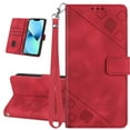 thumbnail image 1 of Dteck Wallet Case for iPhone 14, Premium PU Leather Flip Folio Card Holder Wallet with Wrist Strap Magnetic Closure Built-in Kickstand Protective Case,Red, 1 of 5