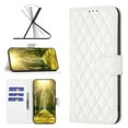 thumbnail image 1 of Dteck Wallet Case for iPhone 14 Pro 2022, Durable PU Leather Surface Shockproof TPU Shell Flip Kickstand Card Solts & Cash Pocket Lines Diamond Pattern Luxury Fashion Case for Girls & Women, White, 1 of 9