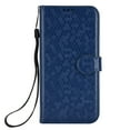 thumbnail image 1 of Dteck Wallet Case for iPhone 14 Pro 6.1 Inch, Luxury Business PU Leather Flip Cover Magnetic Closure Card Slots Wrist Strap Holder Kickstand Anti-Scratch Shockproof Case for iPhone 14 Pro,Blue, 1 of 5