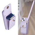 thumbnail image 1 of Dteck Wallet Case for iPhone 15 Plus, Cute Luxury Bag Design, Elegant Purse Flip Card Pouch Cover Soft PU Leather Case with Shoulder Strap,Light Purple, 1 of 6