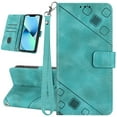 thumbnail image 1 of Dteck Wallet Case for iPhone 15 Pro, Premium PU Leather Flip Folio Card Holder Wallet with Wrist Strap Magnetic Closure Built-in Kickstand Protective Case,Green, 1 of 5