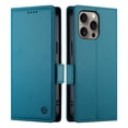 thumbnail image 1 of Dteck Wallet Case for iPhone 16 Pro Max 6.9" 2024, Premium PU Leather Folio Magnetic Closure Card Holder Kickstand Full Protection Phone Case Compatible with iPhone 16 Pro Max,Blue, 1 of 6