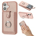 thumbnail image 1 of Dteck Wallet Case for iPhone 16,Shoockproof Magnetic Closure Card Slot Case with 360°Rotating Kickstand Lightweight Leather Back Phone Cover for iPhone 16,Rosegold, 1 of 5