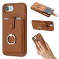 thumbnail image 1 of Dteck Wallet Case for iPhone 16e,Shoockproof Magnetic Closure Card Slot Case with 360°Rotating Kickstand Lightweight Leather Back Phone Cover for iPhone 16e,Brown, 1 of 9