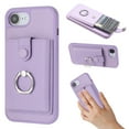 thumbnail image 1 of Dteck Wallet Case for iPhone 16e,Shoockproof Magnetic Closure Card Slot Case with 360°Rotating Kickstand Lightweight Leather Back Phone Cover for iPhone 16e,Purple, 1 of 9