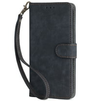 Dteck Wallet Case for iPhone 8 / iPhone 7 / iPhone SE 2022 2020 with RFID Blocking Credit Card Slots, PU Leather Folio Flip Cover with Wrist Strap,Black