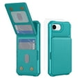 thumbnail image 1 of Dteck Wallet Case with Tempered Glass Screen Protector for iPhone 16e,Magnetic Leather Card Slots Case Shockproof Flip Rubber Stand Cover,Green, 1 of 6