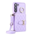 thumbnail image 1 of Dteck Wallet Crossbody for Samsung Galaxy A34 5G Case with Lanyard Wrist Strap Credit Card Holder, PU Leather Protective Phone Case with Ring Holder,Purple, 1 of 8