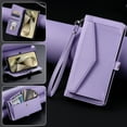 thumbnail image 1 of Dteck Wallet Crossbody Shoulder Strap Case for Samsung Galaxy S23 Plus, Shockproof RFID Blocking Wallet Bills Slot Pockets Compatible with Women Card Holder Cover, Purple, 1 of 5