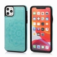 thumbnail image 1 of Dteck Wallet For iPhone 11 with Card Holder, Embossed Mandala Pattern Flower Premium PU Leather Double Magnetic Buttons Flip Shockproof Protective Case, green, 1 of 5