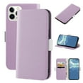 thumbnail image 1 of Dteck Wallet Phone Case for Apple iPhone 14 Pro Max 6.7 inch,Magnetic Folio Flip Holder Card Slots Candy Color Lychee Texture PU Leather Full Protection Protective Cover,Purple, 1 of 10