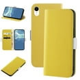 thumbnail image 1 of Dteck Wallet Phone Case for Apple iPhone XR 6.1 inch,Magnetic Folio Flip Holder Card Slots Candy Color Leather Full Protection Protective Cover,Yellow, 1 of 10
