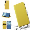 thumbnail image 1 of Dteck Wallet Phone Case for Samsung Galaxy S21 FE 5G 6.4",Magnetic Folio Flip Holder Card Slots Candy Color Leather Full Protection Protective Cover,Yellow, 1 of 10