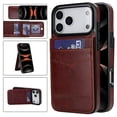 thumbnail image 1 of Dteck Wallet Phone Case for iPhone 17 Pro Case with Card Holder, Flip Cell Phone Wallet PU Leather Wallet Case for iPhone 17 Pro for Men Women, Brown, 1 of 6
