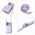 thumbnail image 1 of Dteck Wallet Purse with Crossbody Shoulder Strap for iPhone 14 Pro Max Case, Magnetic Clasp Zipper Purse PU Leather Case with Credit Card Slot Holder Back Flip Cover, Purple, 1 of 9