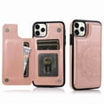 thumbnail image 1 of Dteck Wallet For iPhone 11 Pro Max with Card Holder, Embossed Mandala Pattern Flower Premium PU Leather Double Magnetic Buttons Flip Shockproof Protective Case, rosegold, 1 of 5