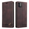 thumbnail image 1 of Dteck Wallet phone case for iPhone11 Handmade Wallet Phone Case PU Leather Flip Folio Case with Card Slot, TPU Shockproof Inner Case Compatible with iPhone11 6.1 inch,Brown, 1 of 11
