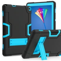 Dteck for Walmart Onn 10.1 Inch 3rd Gen Case 2022 with Built in Kickstand, Heavy Duty Kids-Friendly Hybrid Shockproof Rugged Protective Cover for Onn 10.1" 2022 Model 100071485,Black   Blue