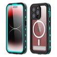 thumbnail image 1 of Dteck Waterproof Case with Universal Kickstand for iPhone 14 Pro,Shockporof IP68 Waterproof Case Magnetic Compatible with MagSafe Full Body Protection Cover,Grassblue, 1 of 9